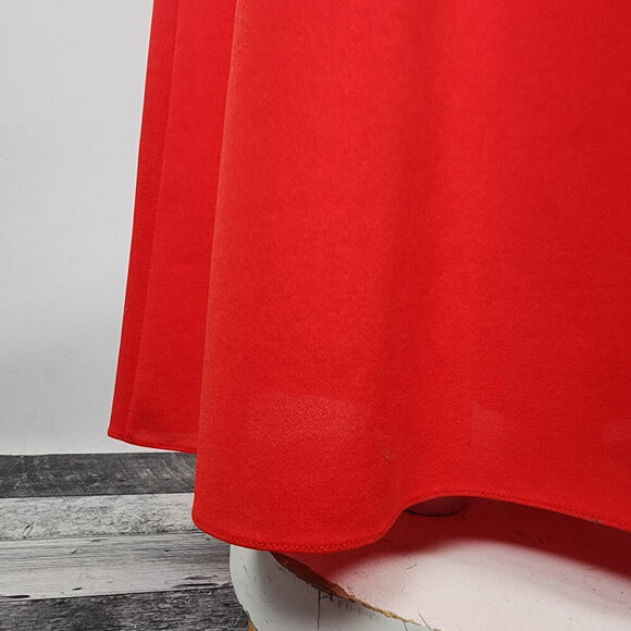 Vintage Red Long Sleeve Maxi Dress Size S/M - Picture 5 of 10